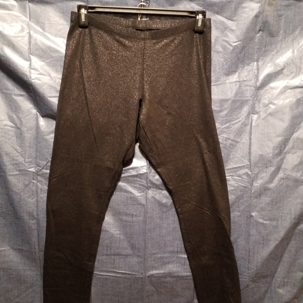 Silver and black leggings